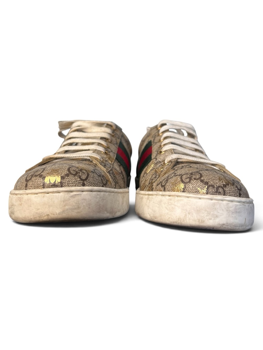 Gucci Ace GG Supreme Monogram Canvas Bees Sneaker Sz 10 1/2 UK / 11-11.5 US - Picture 10 of 16